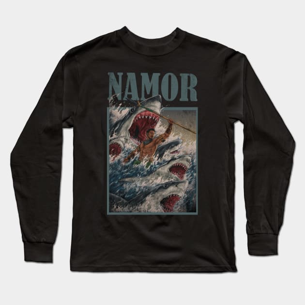 king namor Long Sleeve T-Shirt by HighRollers NFT